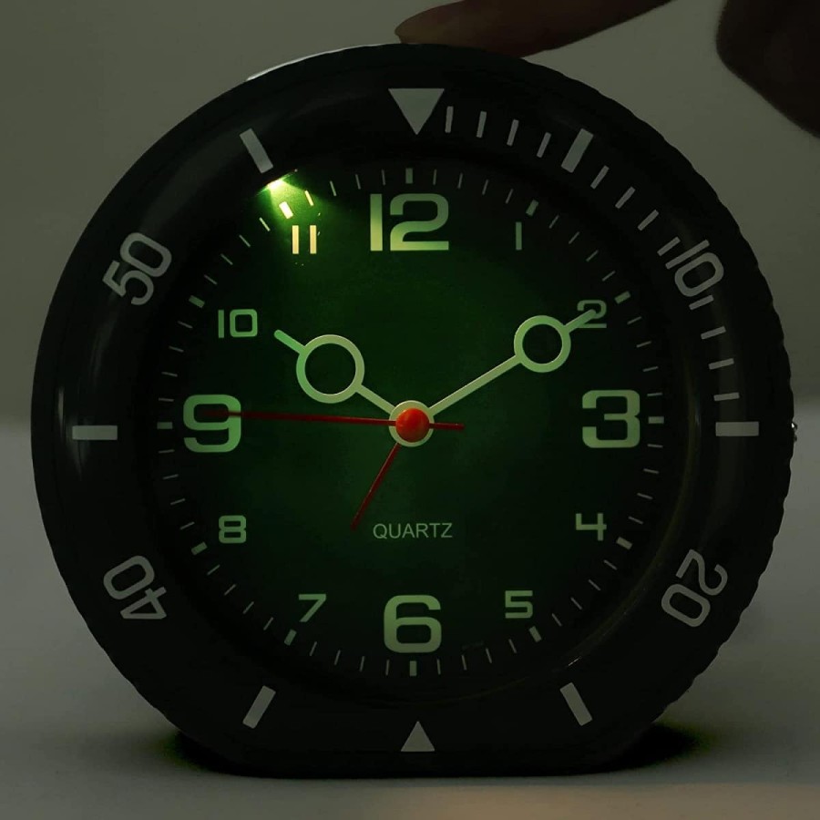 Wecker-Submarine-Design-analog-grosse-Ziffern-flurozierend-6