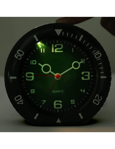 Wecker-Submarine-Design-analog-grosse-Ziffern-flurozierend-6