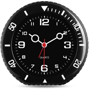 Wecker-schwarz-Submarine-Design-analog-grossn-Ziffer-flurozierend-1