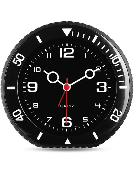 Wecker-schwarz-Submarine-Design-analog-grossn-Ziffer-flurozierend-1