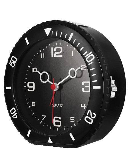 Wecker-schwarz-Submarine-Design-analog-grossn-Ziffer-flurozierend-2