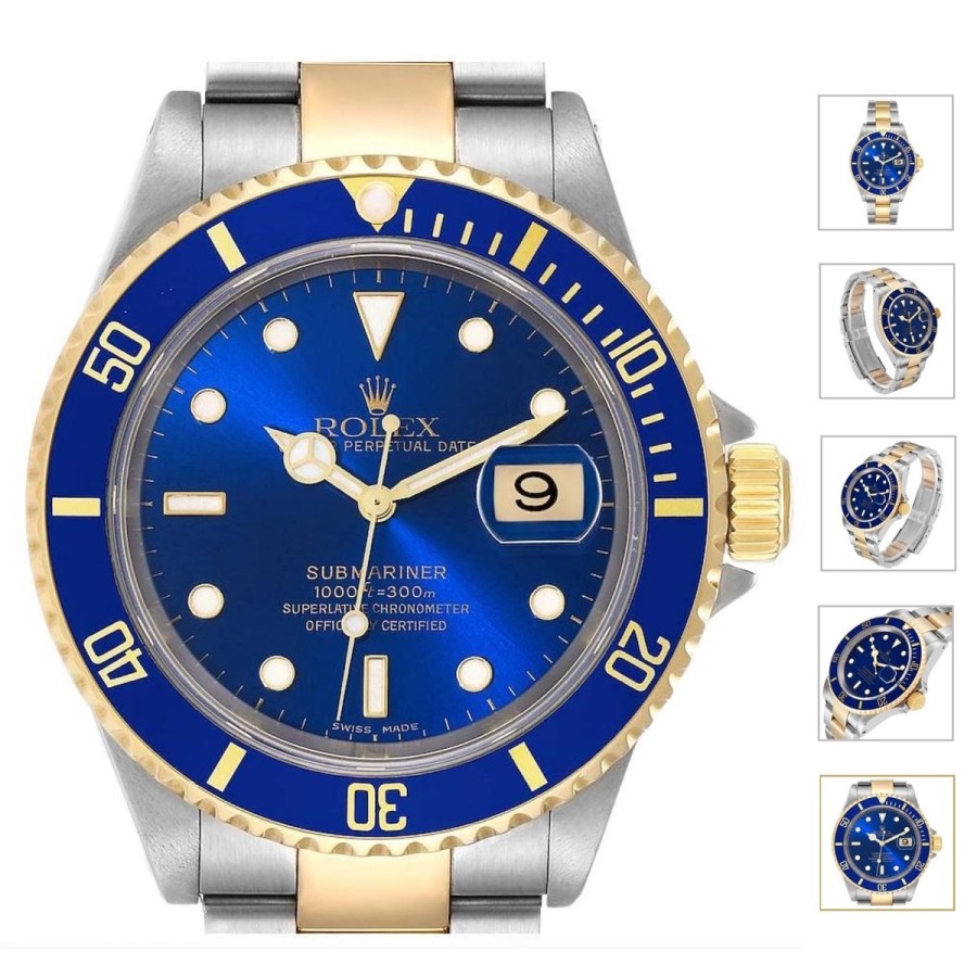 ROLEX-Submariner-Metall-Gold-blau-sofort-verfuegbar