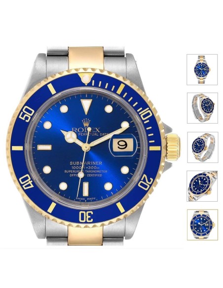 ROLEX-Submariner-Metall-Gold-blau-sofort-verfuegbar