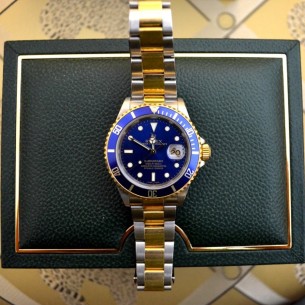 ROLEX-Submariner-Metall-Gold-blau-sofort-verfuegbar 2