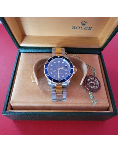 ROLEX-Submariner-Metall-Gold-blau-gebraucht-1
