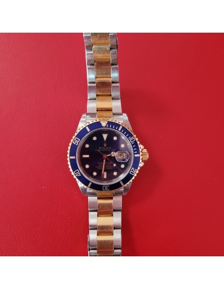 ROLEX-Submariner-Metall-Gold-blau-gebraucht-2