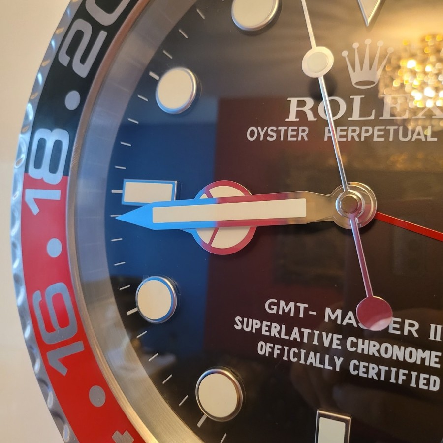 ROLEX-GMT-Haendler-Wand-Uhr-schwarz-rot-3