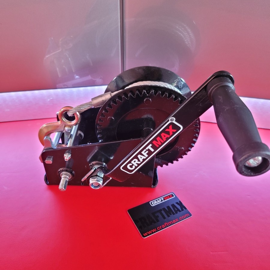 CRAFTMAX-Seilwinde-mechanisch-1.500kg-Zuglast-mit-Seil-Karabiner-10m-2