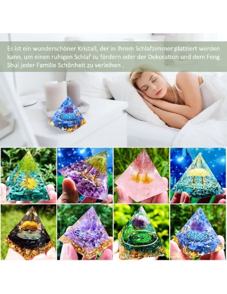 Orgon-Pyramide-blauer-Kristallkugel-Blattgold-Edelsteinen-Meditation-Yoga-Esoterik-6