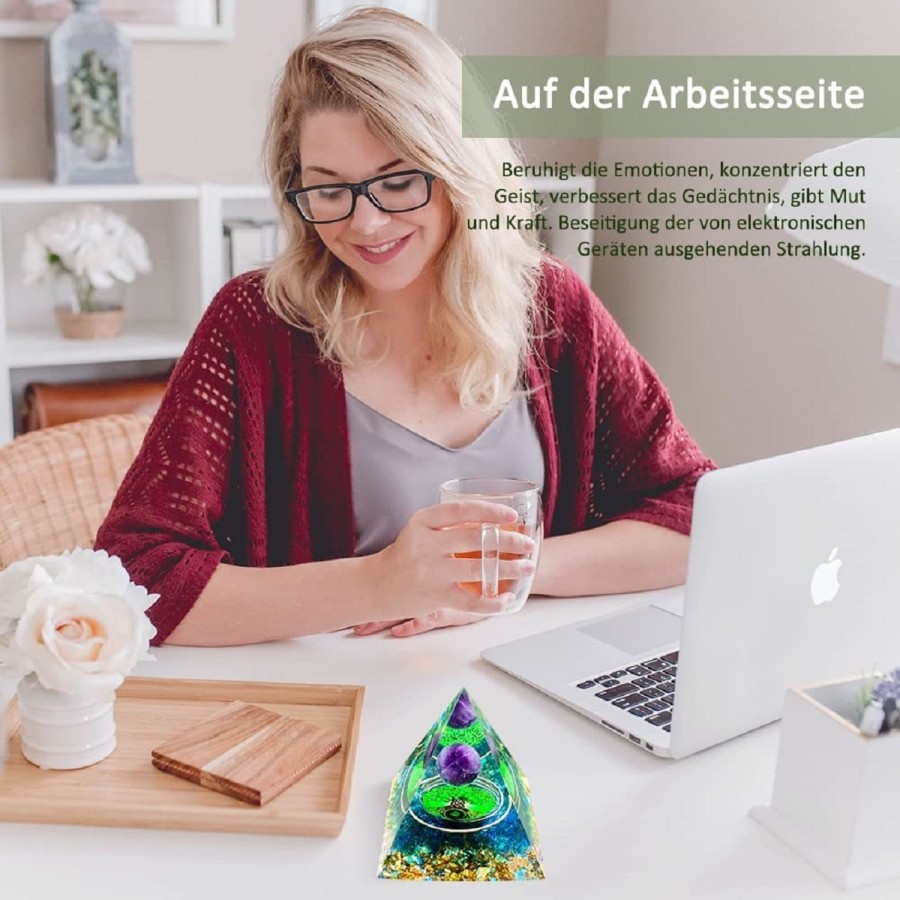 Orgonit-Orgon-Pyramide-gruene-Kristallkugel-Blattgold-Edelsteinen-7