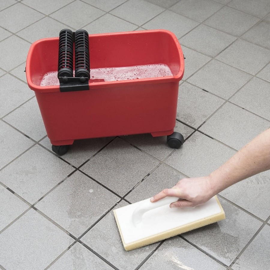 Fliesenleger-Fliesen-Rollenwaschset-22-Liter-Waschbox-mit-Raeder-Profiqualitaet-3