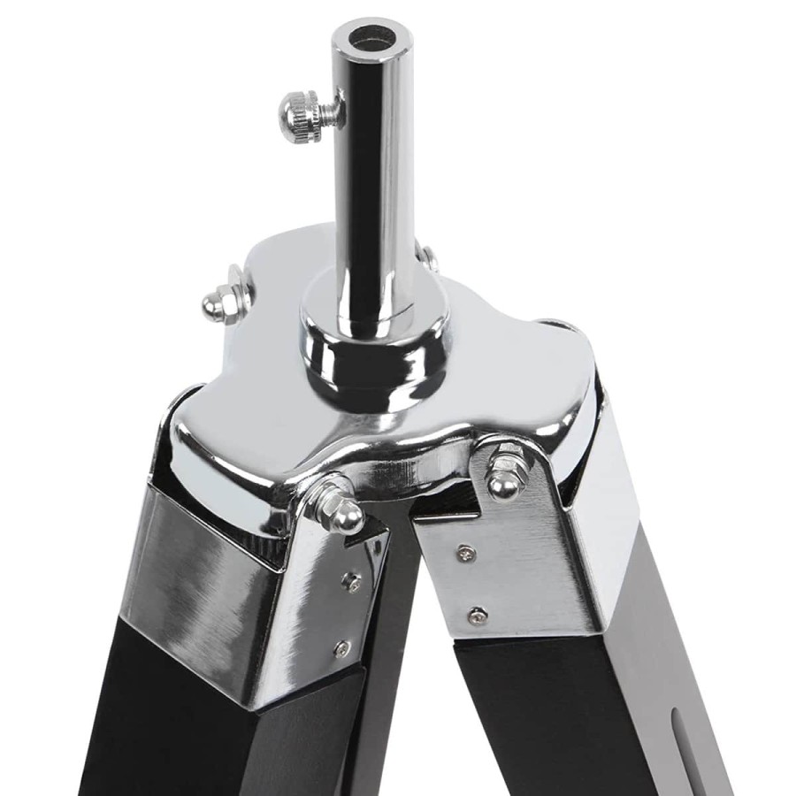 Studio-Tripod-Standleuchte-Stativ-Holz-verchromt-Hoehenverstellbar-148cm-schwarz-8