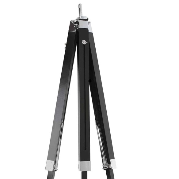Studio-Tripod-Standleuchte-Stativ-Holz-verchromt-Hoehenverstellbar-148cm-schwarz-4