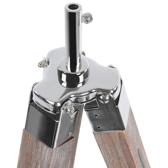Studio-Tripod-Standleuchte-Stativ-Holz-verchromt-Hoehenverstellbar-148cm-vintage-6