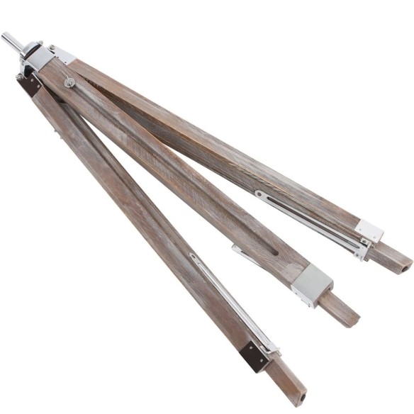 Studio-Tripod-Standleuchte-Stativ-Holz-verchromt-Hoehenverstellbar-148cm-vintage-7