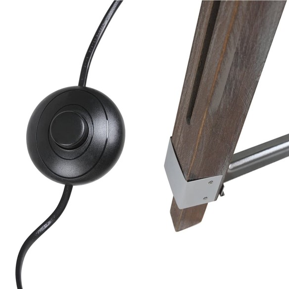 Studio-Tripod-Standleuchte-Stativ-Holz-verchromt-Hoehenverstellbar-148cm-vintage-3