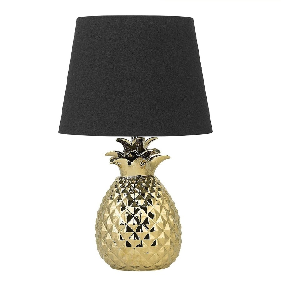 Ananas-Luxus-Tischleuchte-Nachtischlampe-52cm-hoch-E14-Gold_Schwarz