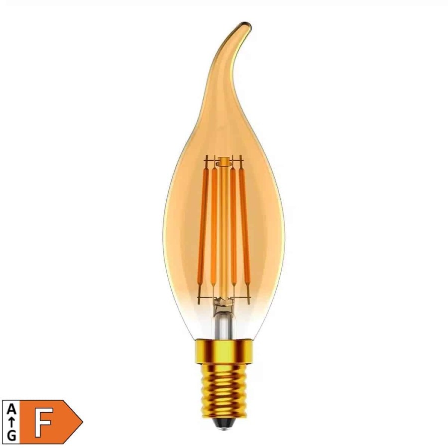 E14-LED-Leuchtmittel-Kerzenform-4W-dimmbar-2700K-400LM-Vintage-Edison-Gluehfaden-Retro-Bernstein-1