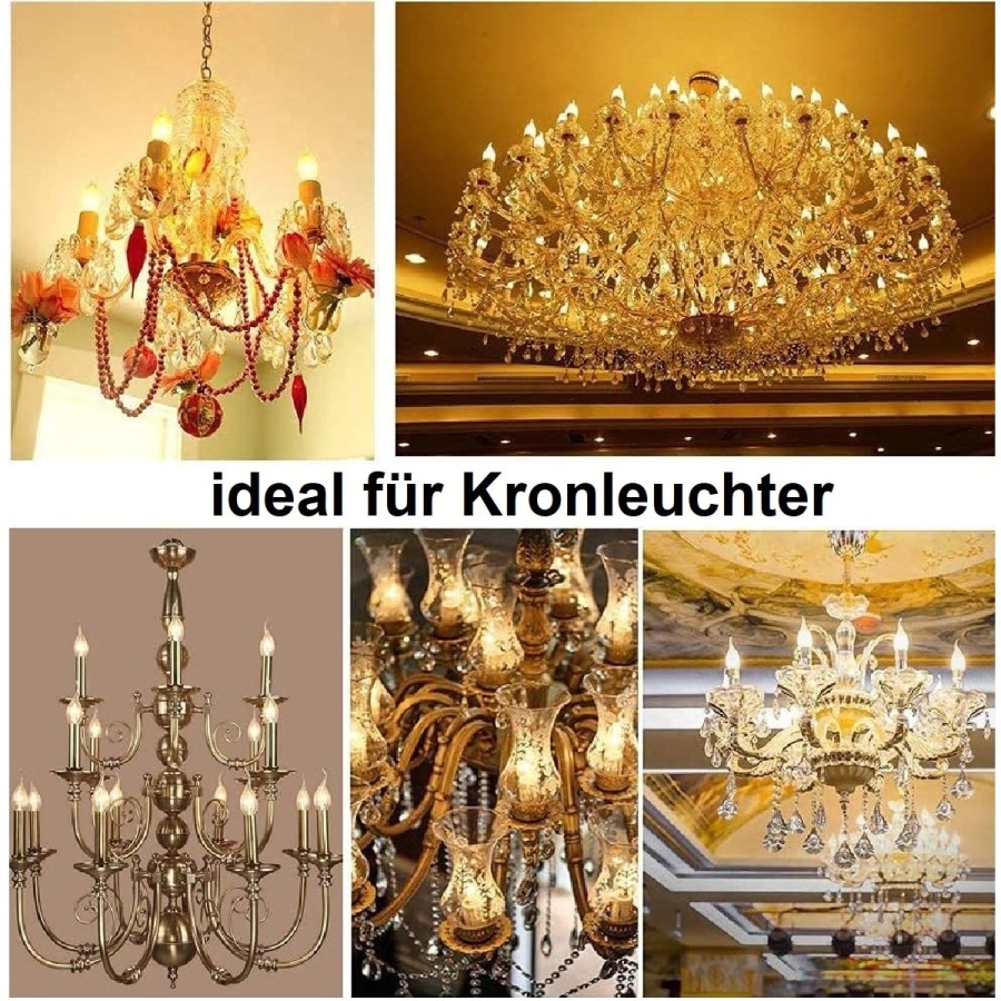 E14-LED-Leuchtmittel-Kerzenform-4W-dimmbar-2700K-400LM-Vintage-Edison-Gluehfaden-Retro-Bernstein-4