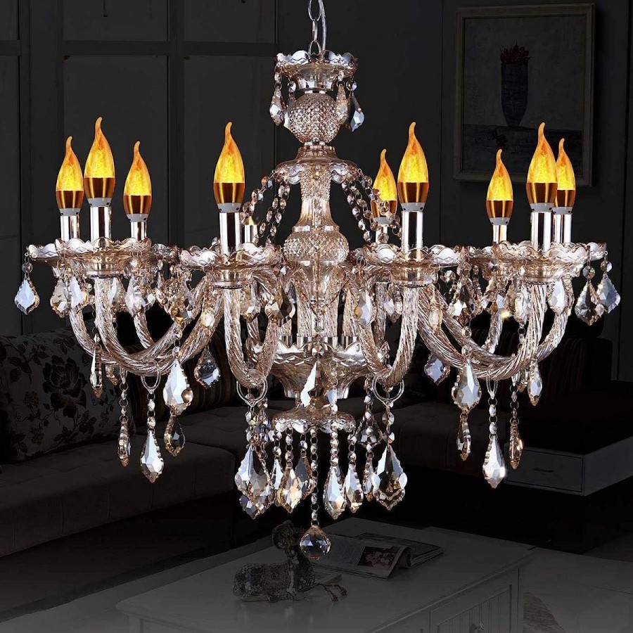 E14-LED-Leuchtmittel-Kerzenform-flammend-2W-dimmbar-2700K-400LM-Vintage-Edison-Gluehfaden-Retro-Bernstein-Kronleuchter