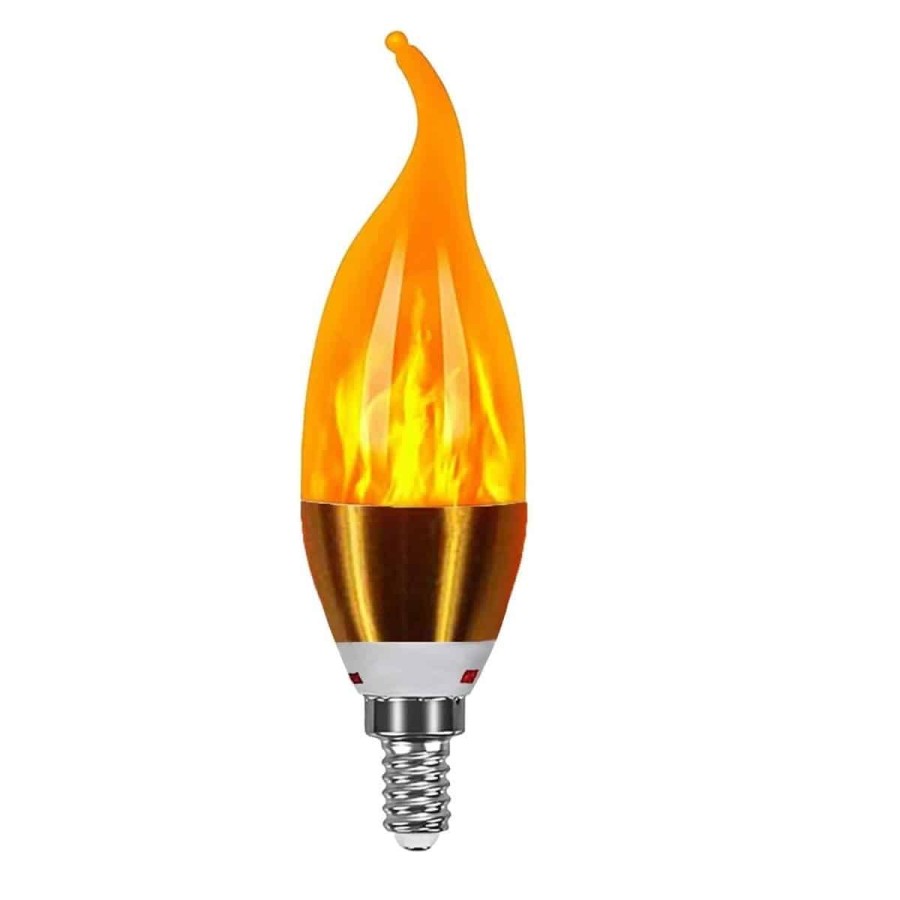 E14-LED-Leuchtmittel-Kerzenform-flammend-2W-dimmbar-2700K-400LM-Vintage-Edison-Gluehfaden-Retro-Bernstein