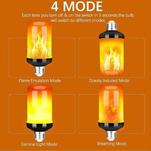 E27-LED-Leuchtmittel-mit-4-Flammen-Simulationen-5W-1.800K-600LM-flackerndes-Feuer-Optik 2