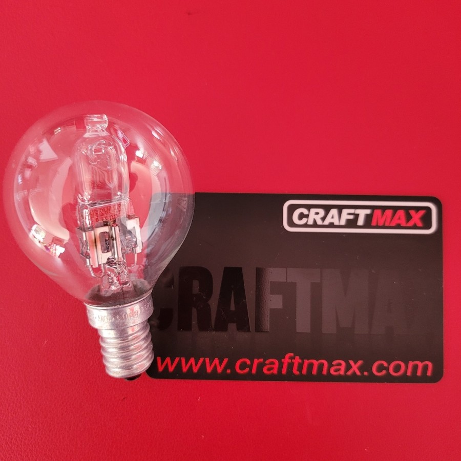 CRAFTMAX-E14-Halogen-28Watt-Kugel-weiss