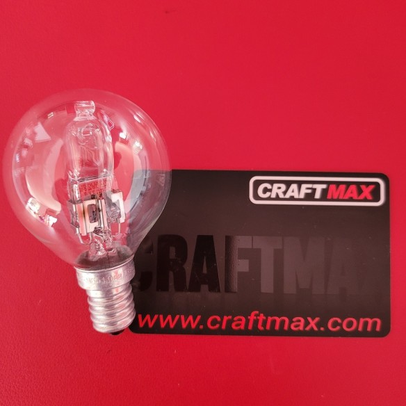 CRAFTMAX-E14-Halogen-28Watt-Kugel-weiss