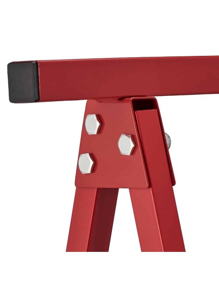 Klappbock-klappbare-Arbeitsauflage-robust-Stahl-bis-100kg-rot