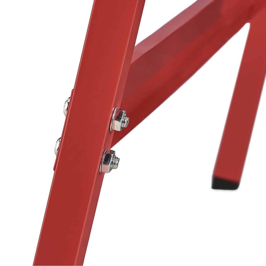 Klappbock-klappbare-Arbeitsauflage-faltbar-Stahl-bis-100kg-rot