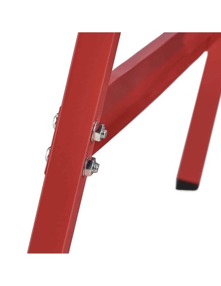 Klappbock-klappbare-Arbeitsauflage-faltbar-Stahl-bis-100kg-rot