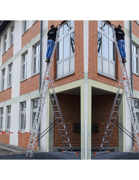 ALU-Kombileiter-Klapp-Bock-u.-Schiebeleiter-3x12-Sprossen-max.-Arbeitshoehe-9-4