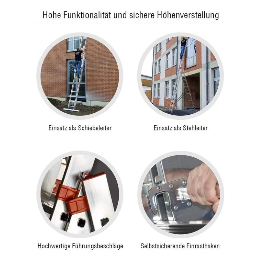 ALU-Kombileiter-Klapp-Bock-u.-Schiebeleiter-3x12-Sprossen-max.-Arbeitshoehe-9-6
