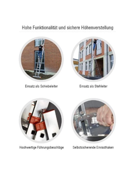 ALU-Kombileiter-Klapp-Bock-u.-Schiebeleiter-3x12-Sprossen-max.-Arbeitshoehe-9-6