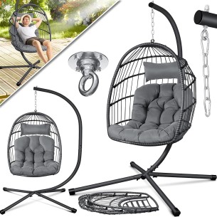 Rattan-Haengeschaukel-Haengekorb-Sessel-mit-Stahl-Gestell-Kissen-Decken-Halterung-grau-1