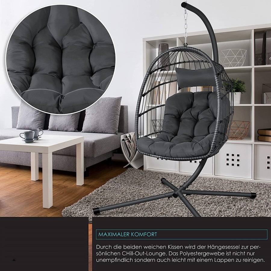 Rattan-Haengeschaukel-Haengekorb-Sessel-mit-Stahl-Gestell-Kissen-Decken-Halterung-antrazith-2