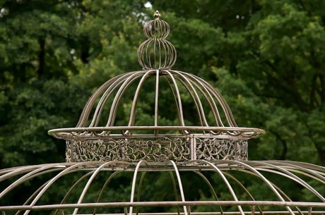 Luxus-Gartenpavillon-Runder-Rankpavillon-Palais-O-3.70m-im-prachtvollen-Rokoko-Stil-antikBronze 2