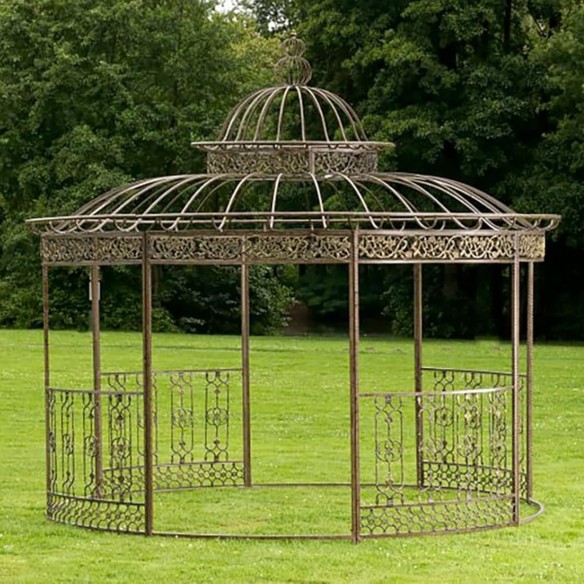 Luxus-Gartenpavillon-Runder-Rankpavillon-Palais-O-3.70m-im-prachtvollen-Rokoko-Stil-antikBronze-1