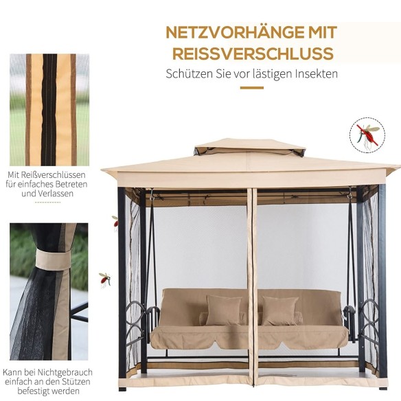 Eremitage-Luxus-Hollywoodschaukel-Dach-Seitenwaenden-Moskitonetz-7