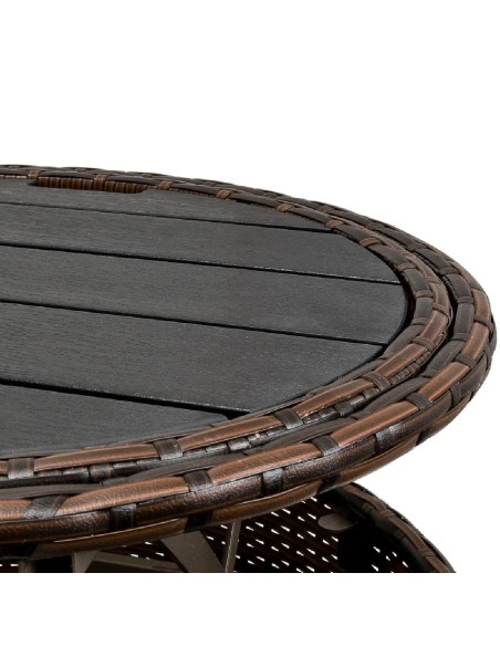 Rattan-Luxus-Gartenmuschel-Sonnenbett-Sonneninsel-O-185cm-Ausziehtisch-faltbares-Sonnendach-braun-Cappuccino-2