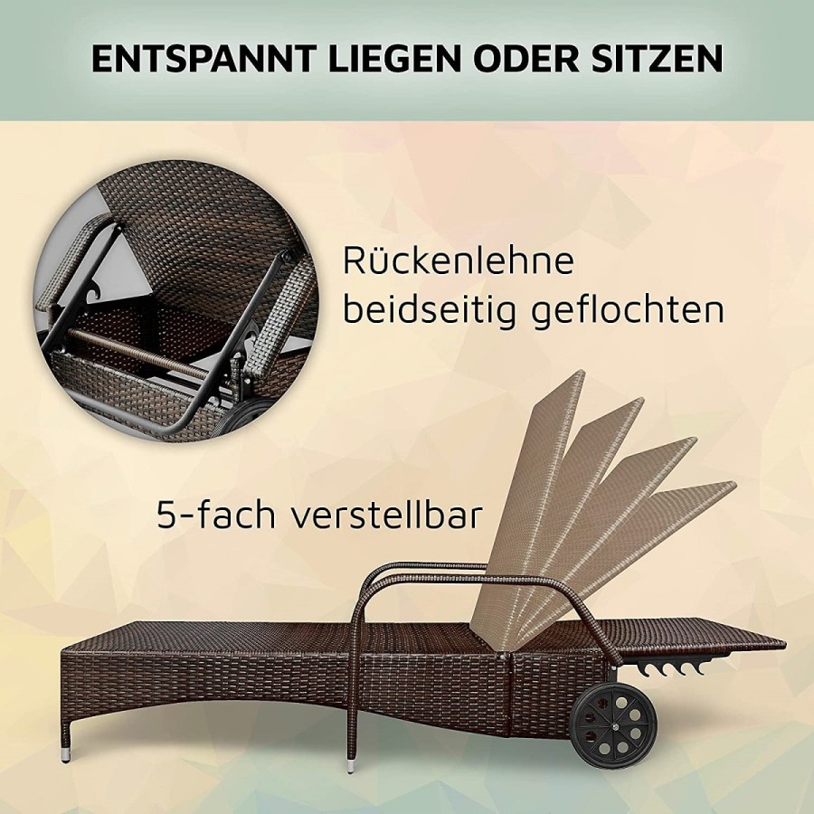 CRAFTMAX-Rattan-Luxus-ALU-Gartenliege-8cm-Auflage-mit-Keder-6-Fach-hoehenverstellbar-bis-200kg-Gewerbequalitaet-4