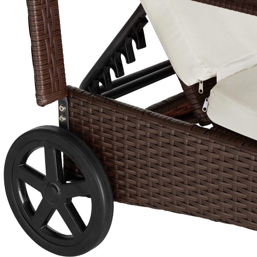 Rattan-Luxus-Gartenliege-Rollen-6-Fach-hoehenverstellbarer-Liegestuhl-Aluminium-Gestell-150kg-belastbar-wetterfest-10