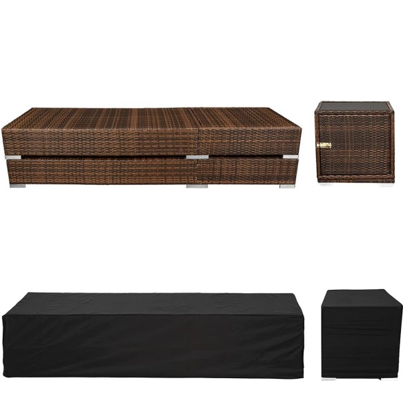 Rattan-Lounge-Sonnenliegen-Set-inkl.-Tisch-Schutzhuelle-braun-creme-5