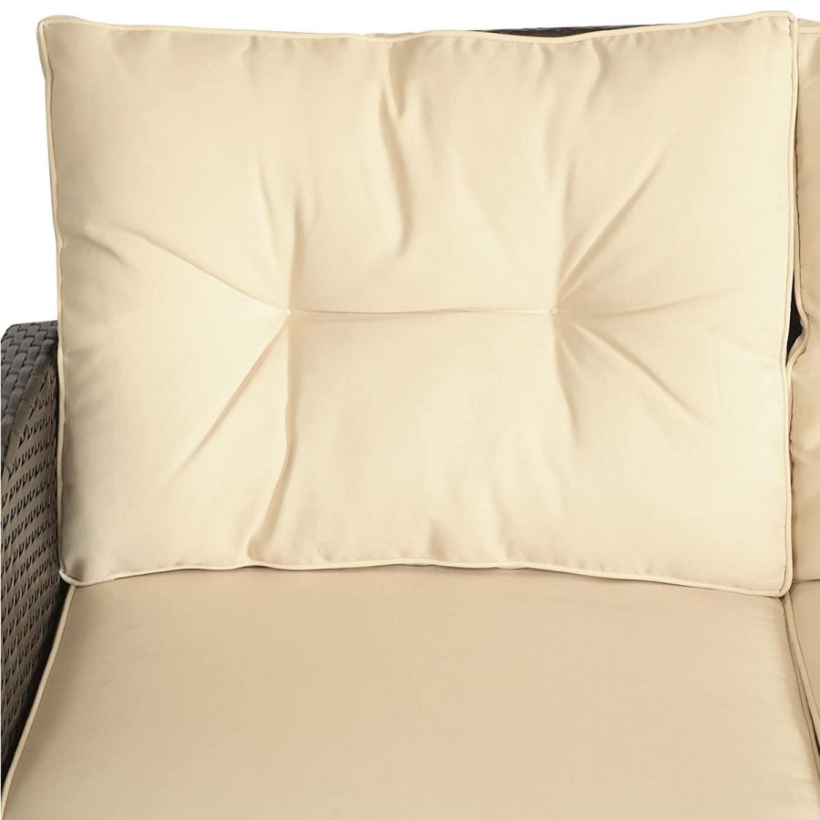 Luxus-Rattan-Lounge-Sitzgarnitur-4tlg.-Sofagarnitur-Sessel-Glastisch-braun-cappuccino-7