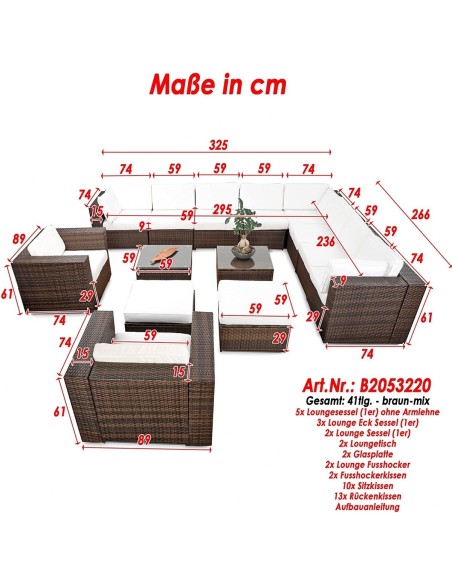 Monaco-Rattan-Lounge-Sitzgarnitur-mit-Sofa-Sessel-Hocker-Glastisch-Module