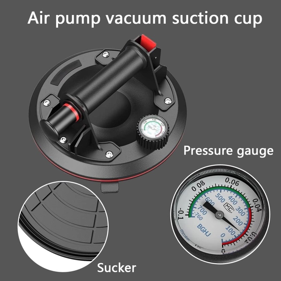 PROFI-200-Glassaugnapf-Vakuumheber-Set-mit-Manometer-ABS-Handpumpe-20cm-Saugnapf-2