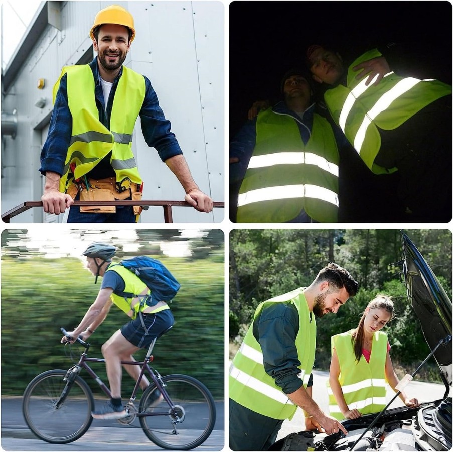 Sicherheitsweste-Reflektorweste-Warnweste-Neo-Signal-Gelb-Pannenweste-Auto-Unfallweste-4