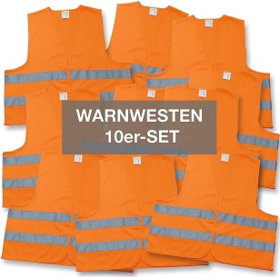 Sicherheitsweste-Reflektorweste-Warnweste-Pannenweste-Baustellen-Weste-orange