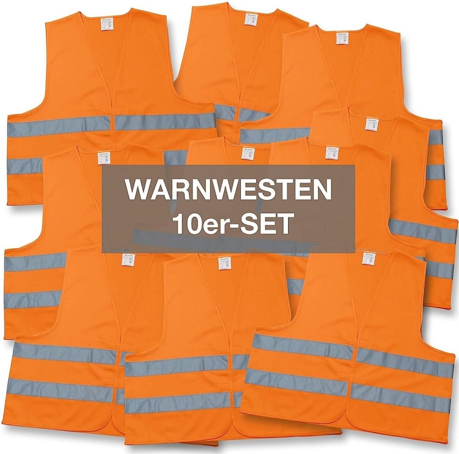 Sicherheitsweste-Reflektorweste-Warnweste-Pannenweste-Baustellen-Weste-orange