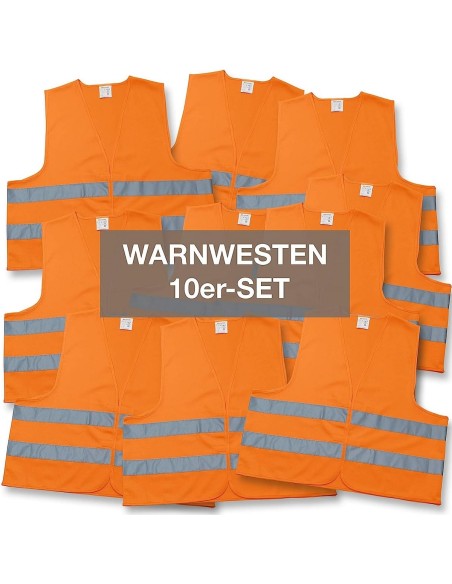 Sicherheitsweste-Reflektorweste-Warnweste-Pannenweste-Baustellen-Weste-orange